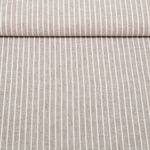 Leinen - Cotton Streifen Taupe