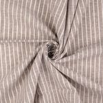 Lin - Coton Rayures Taupe