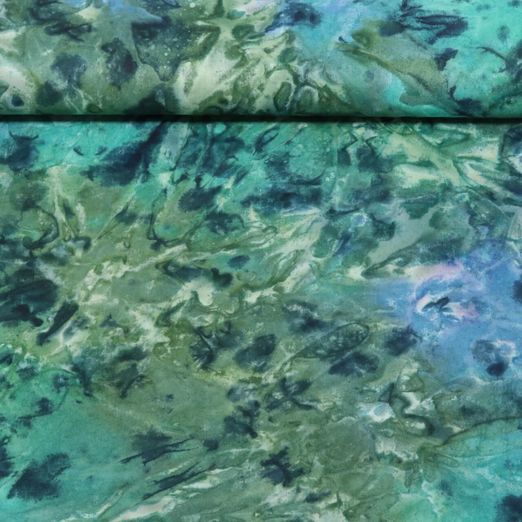 Viscose - Batik Bleu Vert