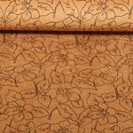 Cord - Stretch Blumen Braun