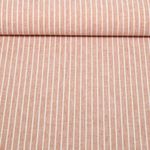 Leinen - Cotton Streifen Rose