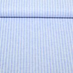 Leinen - Cotton Streifen Hellblau