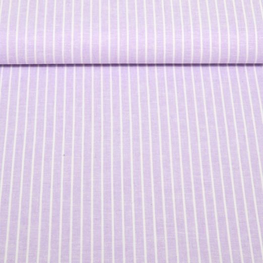 Leinen - Cotton Streifen Flieder