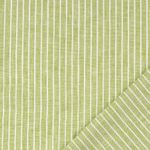 Lin - Coton à rayures vert clair