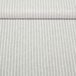 Leinen - Cotton Streifen Hellgrau
