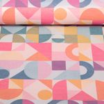 Nachhaltiger Jacquard Canvas - Geo Design Multicolor-0