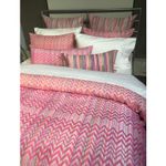 Toile canevas Jacquard durable - Design zig zag Multicolore-1
