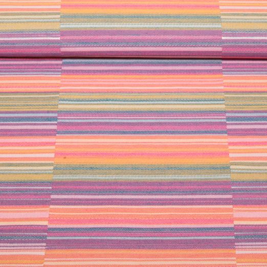 Nachhaltiger Jacquard Canvas - Streifen Design Multicolor