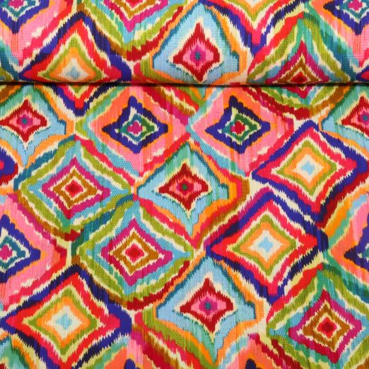 Viskose - Ethno Rauten Multicolor