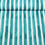 Tissu d´extérieur - Revêtement téflon Rayures peintes Bleu pétrole