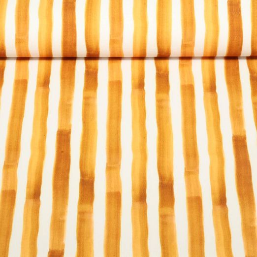 Outdoorstoff - Teflonbeschichtet Gemalte Streifen Gelb