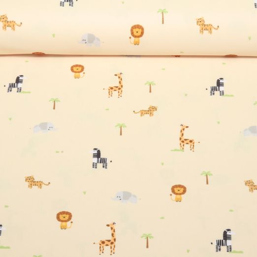 Sport- & Bademodenstoff - Digitaldruck Safari Beige UPF50 Recycled