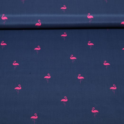 Tissu short de bain - Flamants Bleu Recyclé
