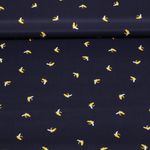 Tissu short de bain recyclé - Bananes Bleu marine foncé-0