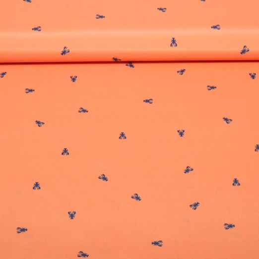 Tissu short de bain recyclé - Homards Orange