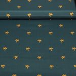 Badeshorts Stoff - Palmen Petrolgrün Recycelt