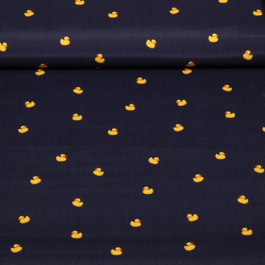 Badeshorts Stoff - Badeenten Navy Recycelt