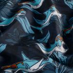 Tissu pour Maillot de Bain - Requins Navy Recyclé