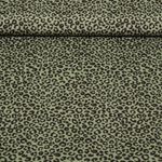 Tissu short de bain recyclé - Léopard Vert olive