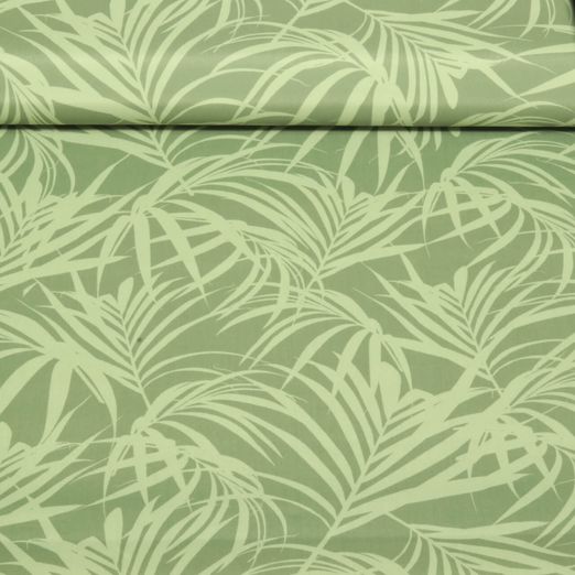 Badeshorts Stoff - Blätter Olive Recycelt