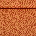 Tissu short de bain recyclé - Abstrait Rouge brique