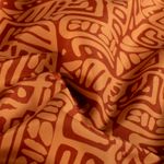 Tissu pour shorts de bain – Abstrait brique rouge recyclé