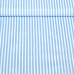 Tissu short de bain recyclé - Rayures Blanc Bleu