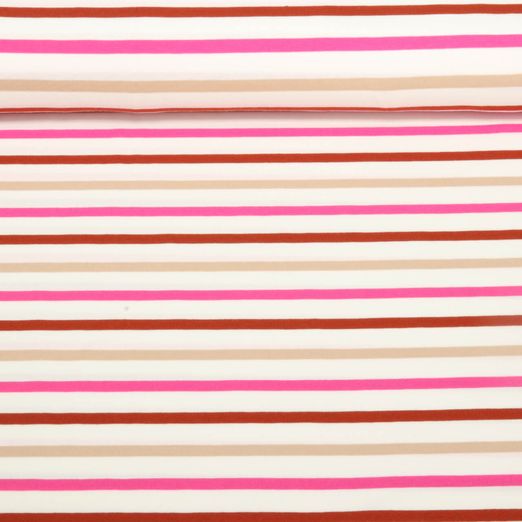 Bio Jersey - Hamburger Liebe Just Stripes Multicolor Pink