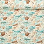 Jersey - Digitaldruck Sea Life Wale Multicolor