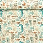 Jersey - Digitaldruck Sea Life Seepferdchen Multicolor