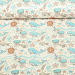 Jersey - Digitaldruck Sea Life Quallen Multicolor