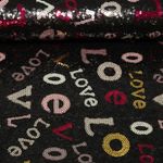 Pailletten - Love Schwarz Multicolor-0