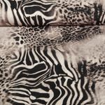 Viskose-Popeline - Digitaldruck Leo Mix Schwarz