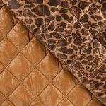 Gesteppter Jackenstoff - Quilt Leo Quadrate Braun-1