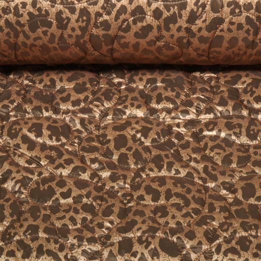 Gesteppter Jackenstoff - Quilt Leo Herzen Braun