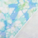 Jersey - Digitaltryck Batikblommor Ljusblå