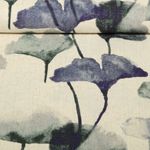 Viskoseleinen - Digitaldruck Große Blüten Jeansblau