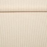 Leinen - Cotton Streifen Beige
