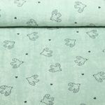 Eponge stretch - Oiseaux Vert menthe