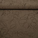 Viscose Jacquard - Fleurs Marron