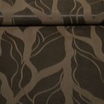 Jacquard Viskose - Blätter Braun