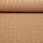 Sweat tricoté viscose - Motif torsadé Uni Marron clair mélangé