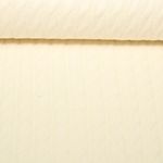 Viskose-Stricksweat - Zopfmuster Uni Ecru 