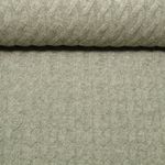 Viskose-Stricksweat - Zopfmuster Uni Khaki Melange