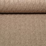 Viskose-Stricksweat - Zopfmuster Uni Taupe Melange