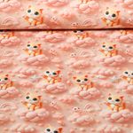 Jersey - Digitaldruck 3D Süße Katzen Rose