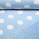 Polaire Wellness - Double face Pois Bleu clair