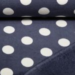 Wellness Fleece - Doubleface Punkte Dunkelblau