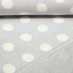 Wellness Fleece - Doubleface Punkte Hellgrau