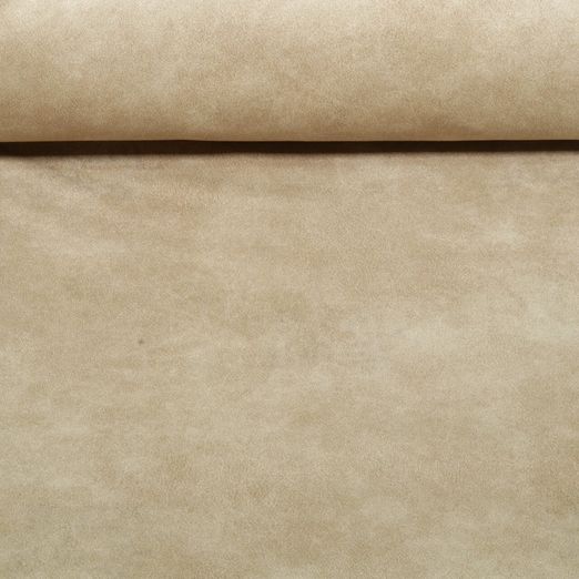 Polsterstoff Bizon - Lederoptik Uni Beige